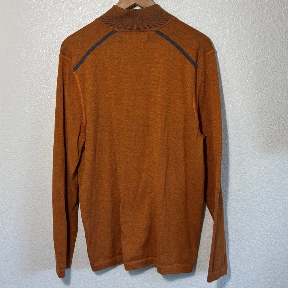 REI 1/4 Zip Orange Knit Sweater Men Large Long Sleeve | gorpcore | outdoor |